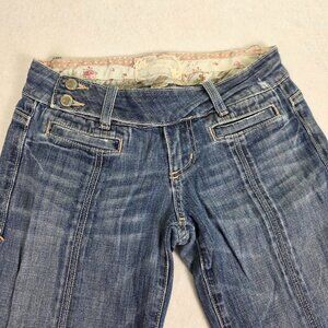 Miss Me Jeans JP4671 Womens Size 26 Medium Wash Denim Straight Leg Short